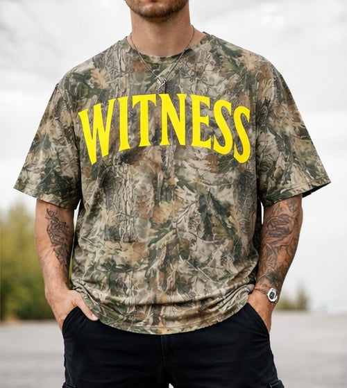 (PREORDER) WITNESS camo oversized tee